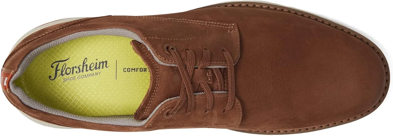 Мужские оксфорды Florsheim Frenzi с гладким носком, Mocha Nubuck White Sole — фото 2