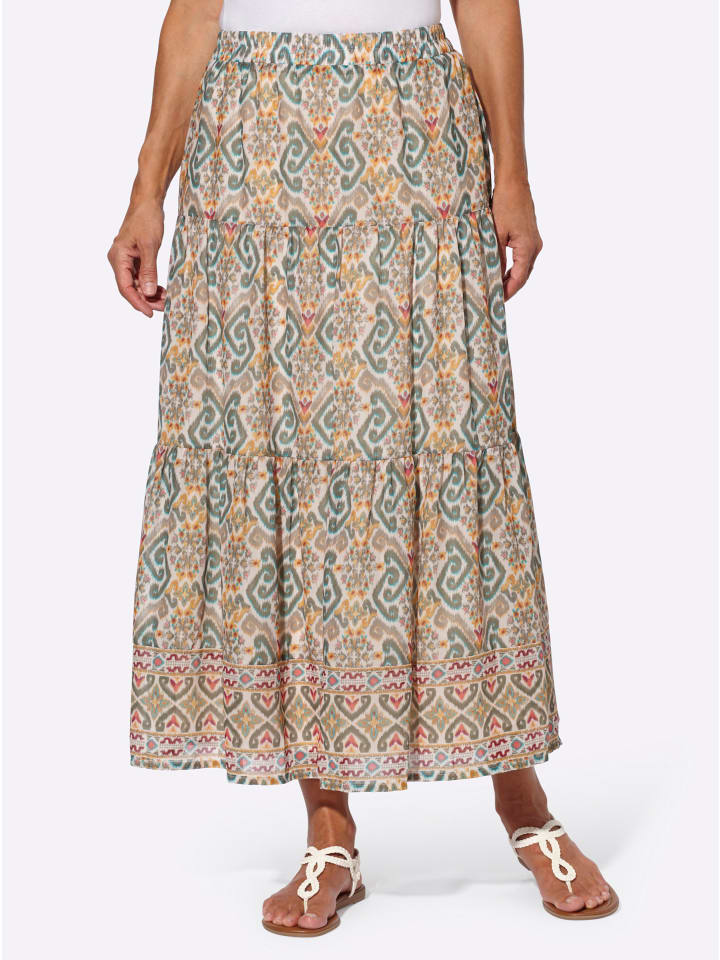 

Юбка макси с принтом цвета хаки и охры WITT WEIDEN