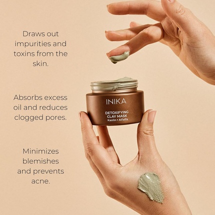 Маска для лица Inika Organic — Детоксицирующая глиняная для более гладкой, чистой и яркой кожи — фото 3