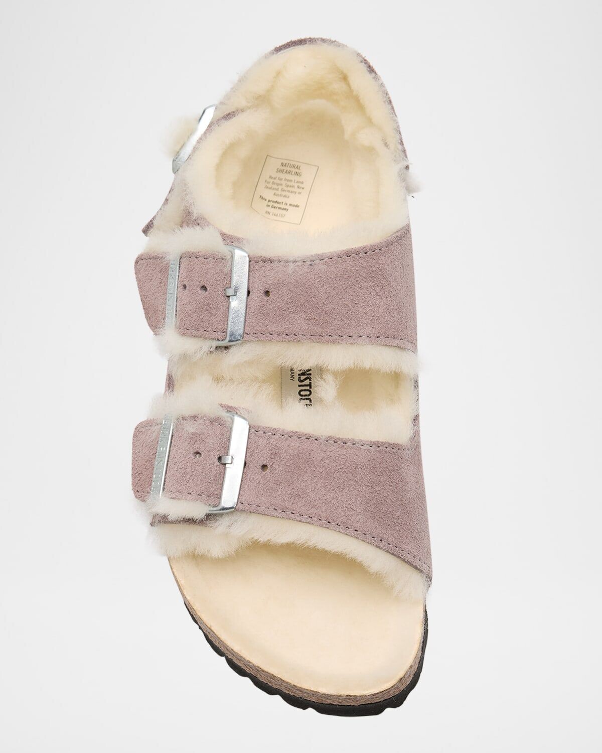 Сандалии Milano из овчины с ремешком на пятке Birkenstock, цвет Faded Purple — фото 3