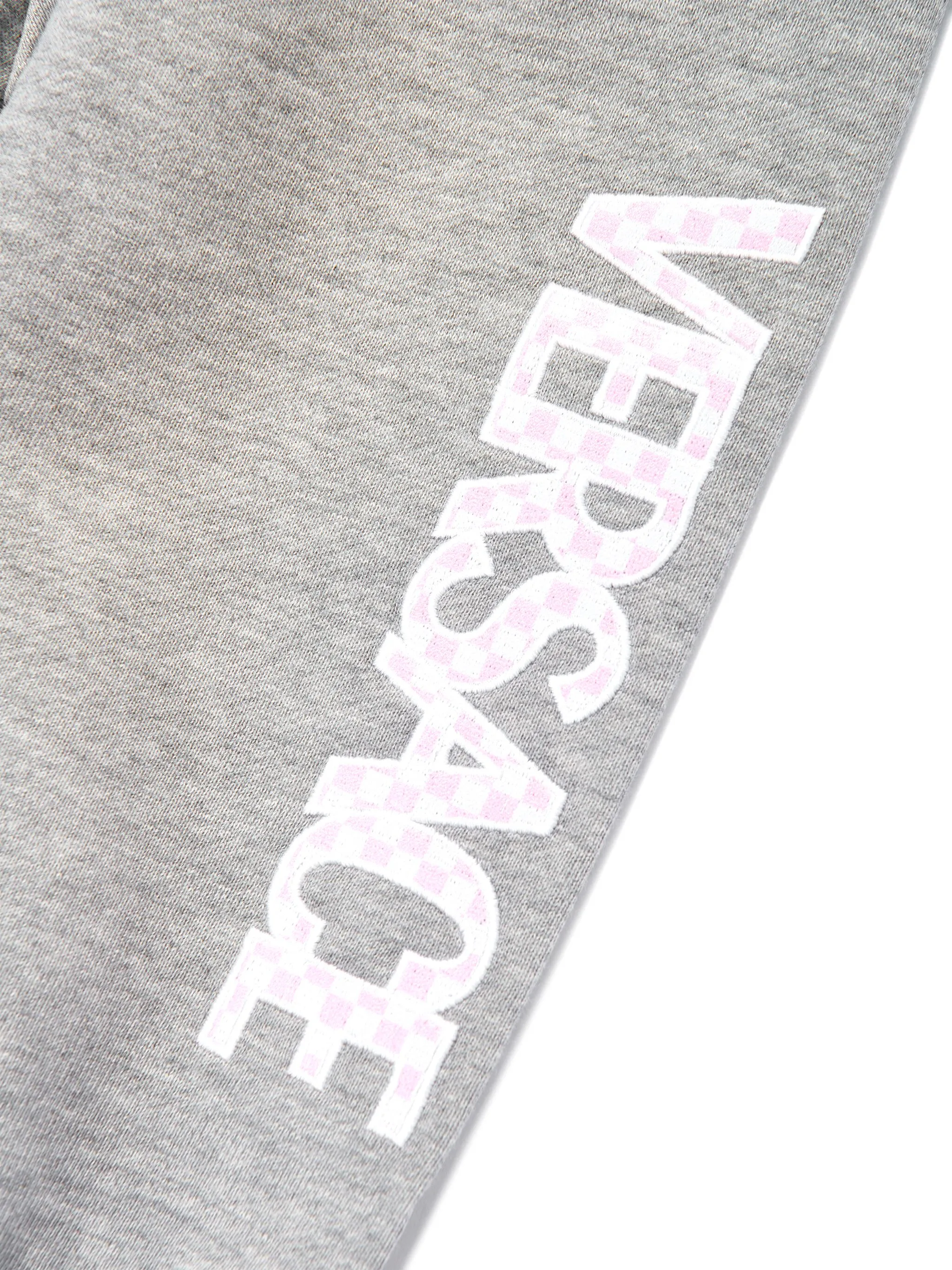 Спортивные брюки с вышитым логотипом Versace Kids, серый — фото 3
