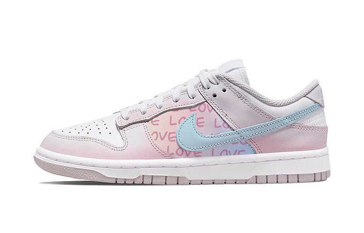 

Кроссовки Nike Dunk Skateboarding Shoes Women's Low-top Beige/Blue, белый
