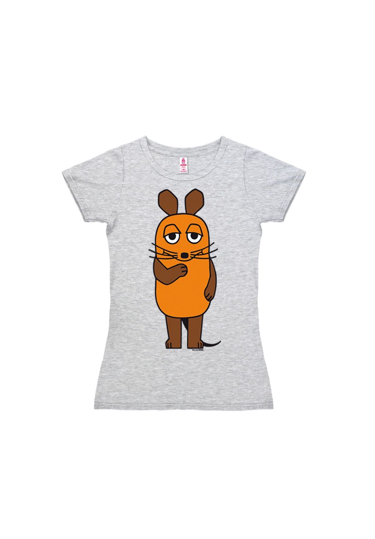 

Новая футболка для девочек «Шоу с мышкой» - Мышь LOGOSHIRT, цвет Grey-melange