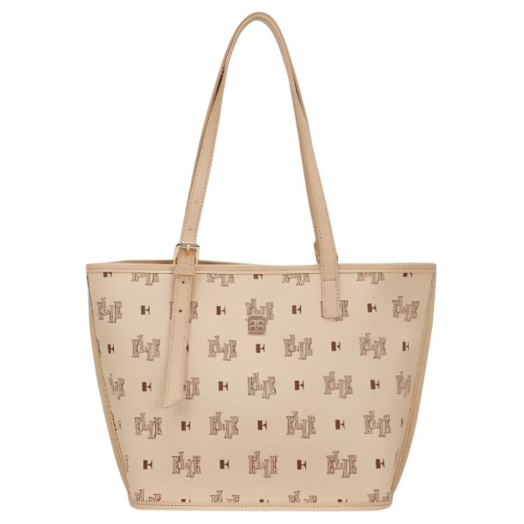 

ELLE Средняя плечевая сумка из ПВХ для женщин Cognac/Oat Apricot