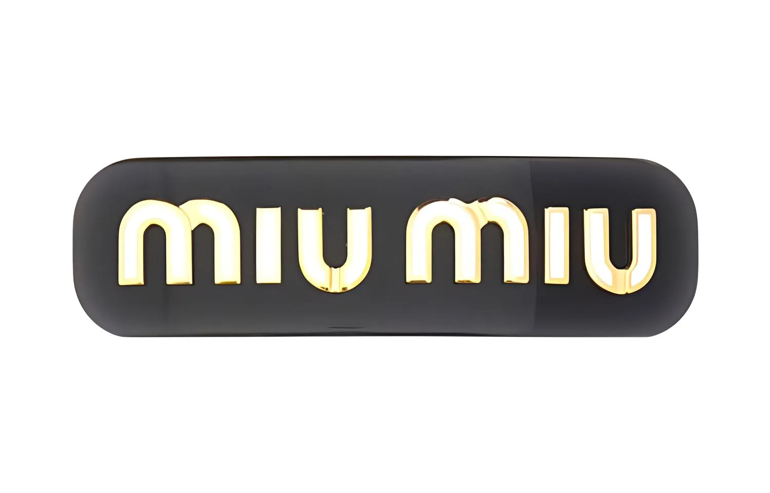 Заколка с логотипом MIU MIU, черный
