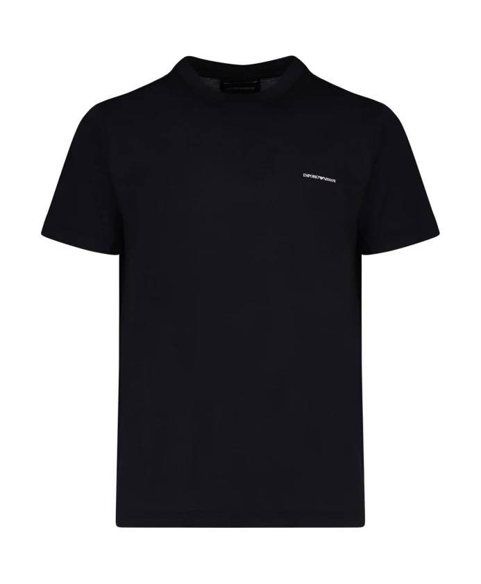 

Хлопковая футболка Marine's с логотипом Emporio Armani, синий