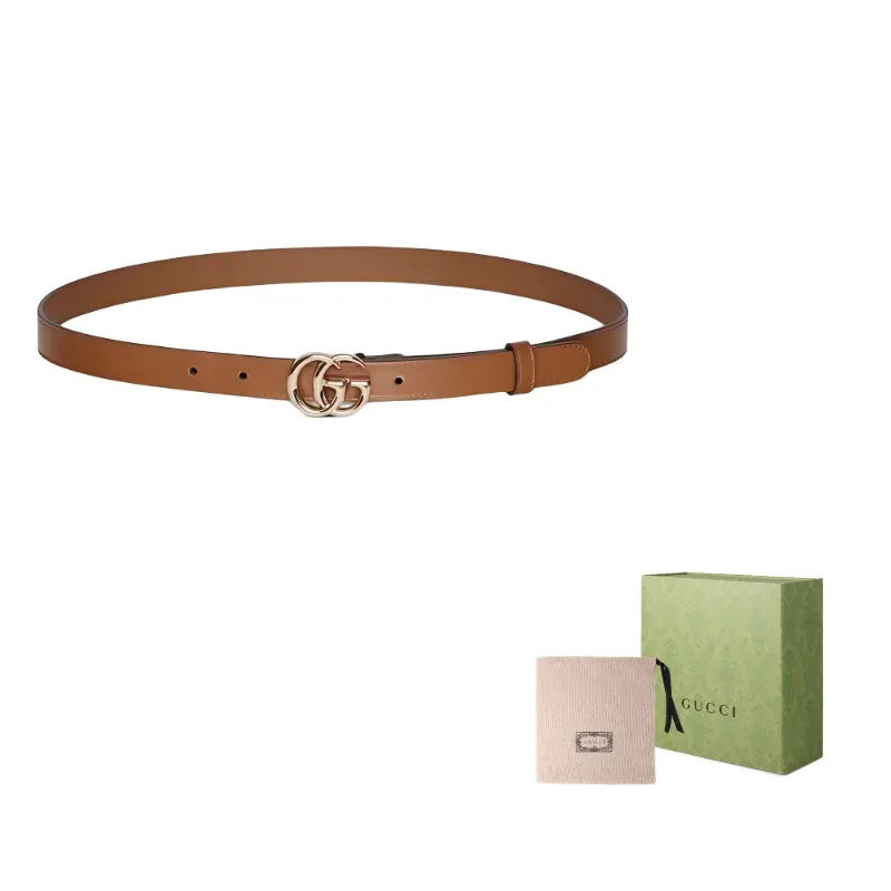 

GUCCI Тонкий ремень GG Marmont, Brown