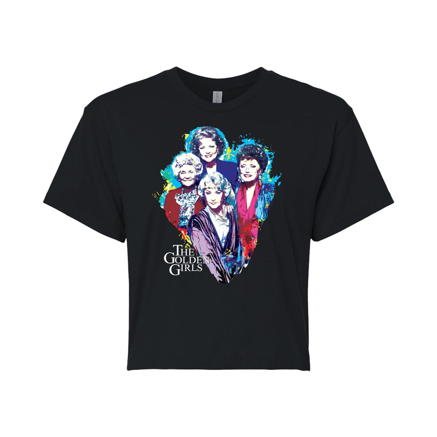 

Укороченная футболка с рисунком Golden Girls Group для юниоров Licensed Character, черный
