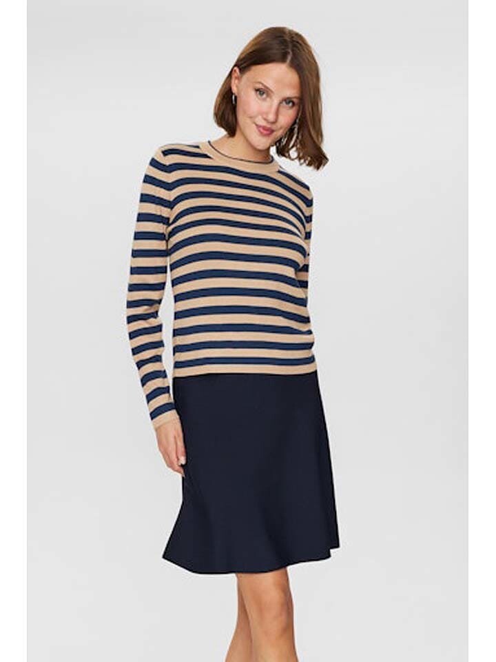 

Пуловер NÜMPH Pullover, цвет Beige/Schwarz