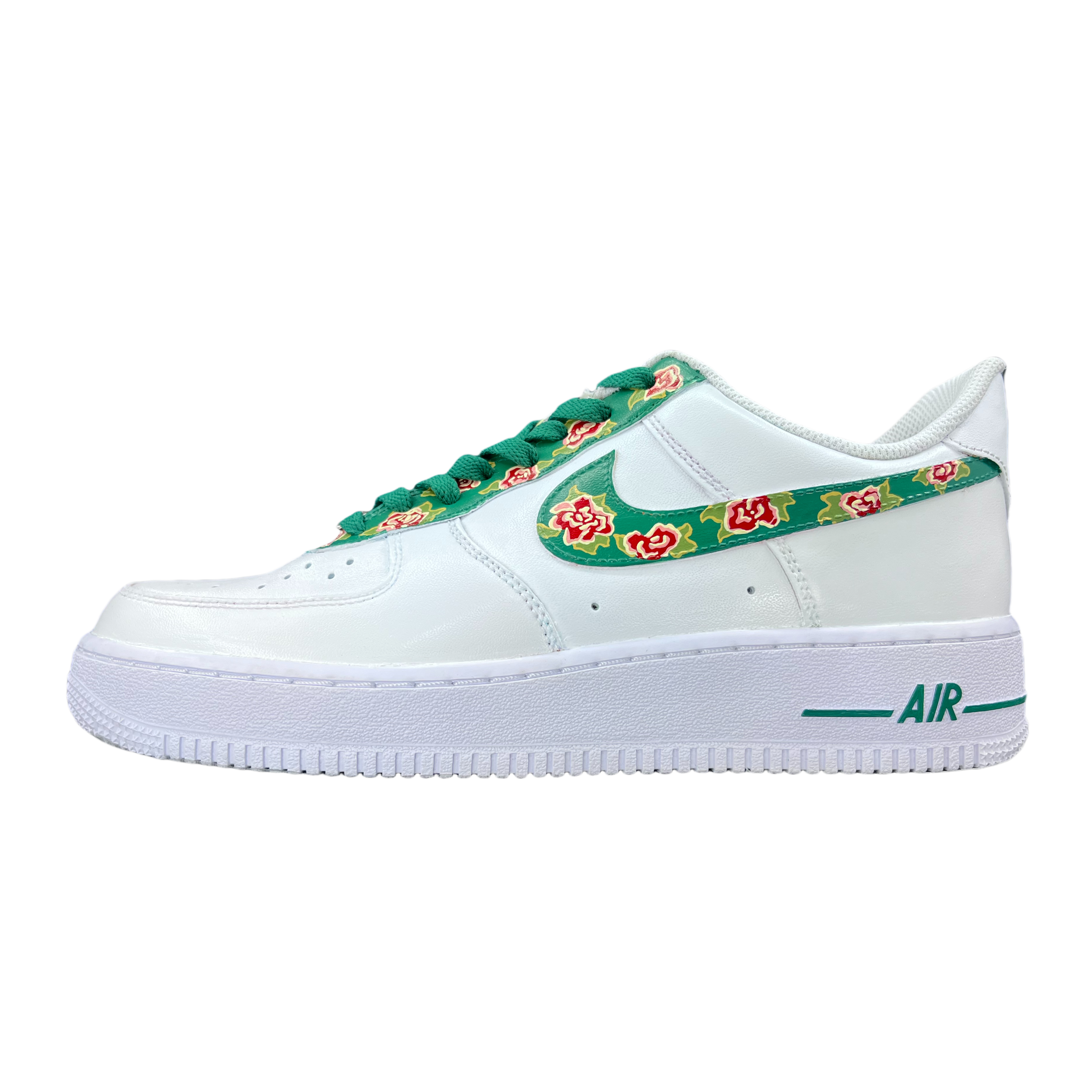 

Nike Кроссовки Air Force 1 с низким верхом, противоскользящие, износостойкие, для скейтбординга, мужские, белые, зеленые