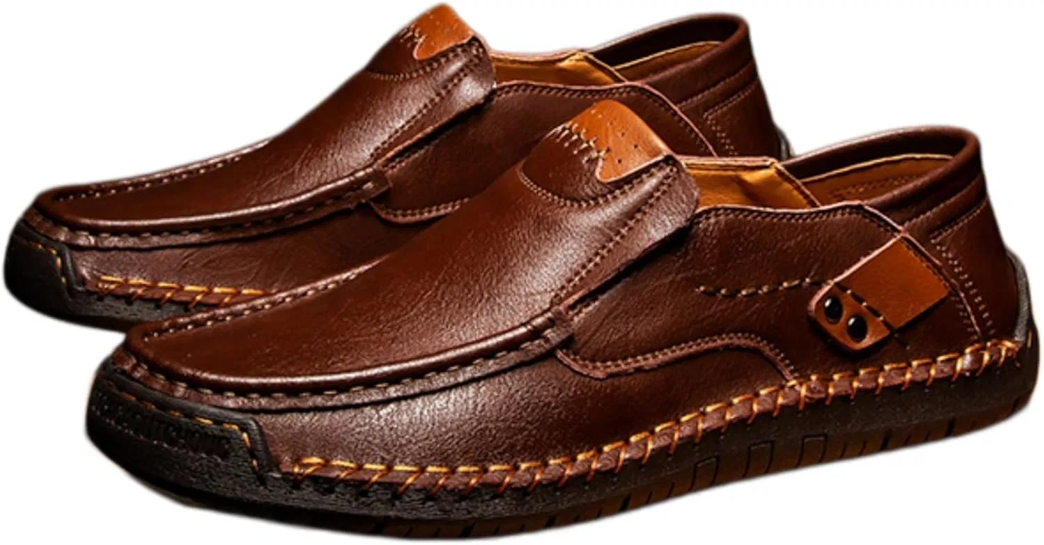 Лоферы кожаные мужские, Dark Brown FUHUBB