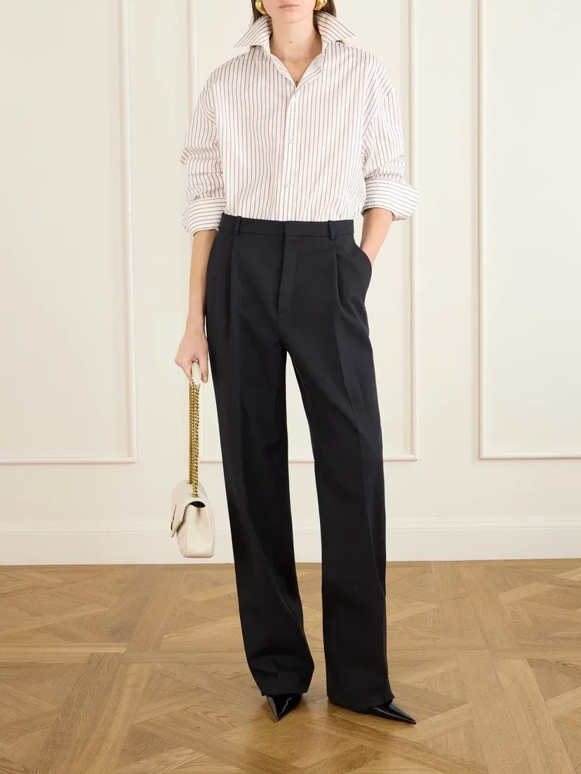Маленькая сумка на плечо Loulou из стеганой кожи SAINT LAURENT, белый — фото 2