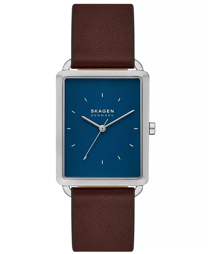 

Мужские кроссовки Hagen Three Hand коричневые кожаные Pro-Planet 36 мм Skagen, коричневый