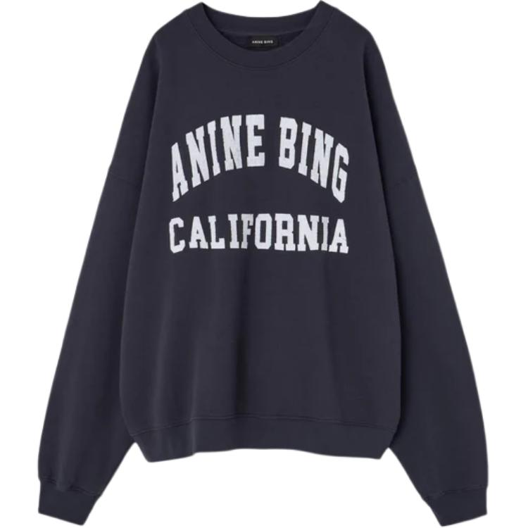 

Свитшот Miles Logo Printed Crewneck Anine Bing, черный