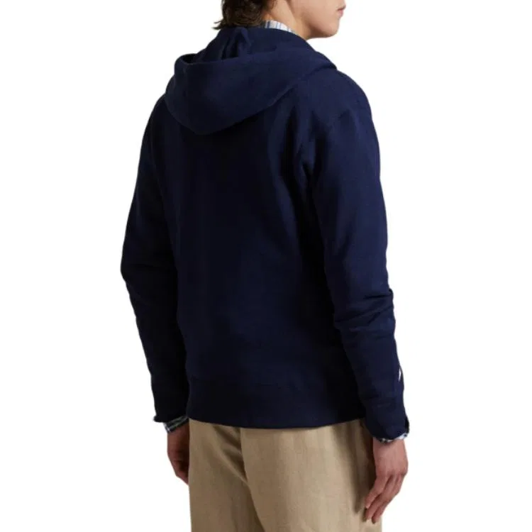 Толстовка на молнии с кулиской Polo Ralph Lauren, Marine Blue — фото 4