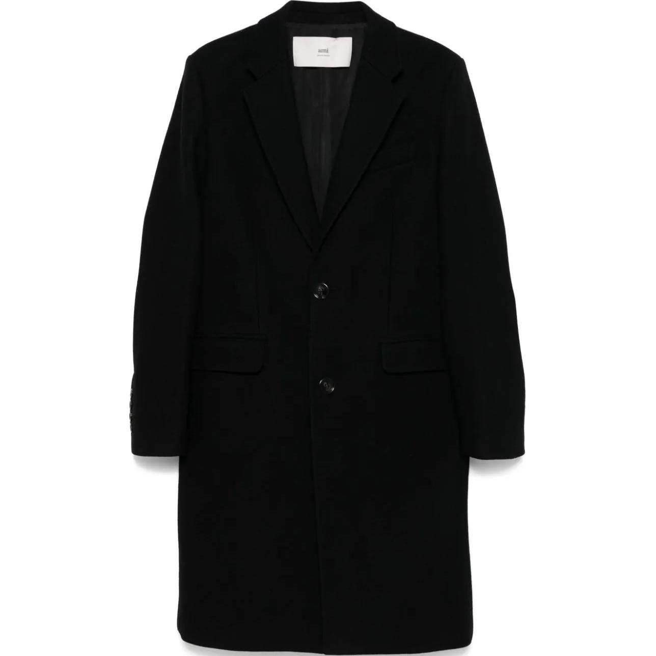 

AMIPARIS Однобортное пальто Ami Paris, Black