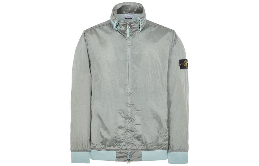 Нашивка с компасом Длинный рукав Бомбер STONE ISLAND, Небесный цвет — фото 2