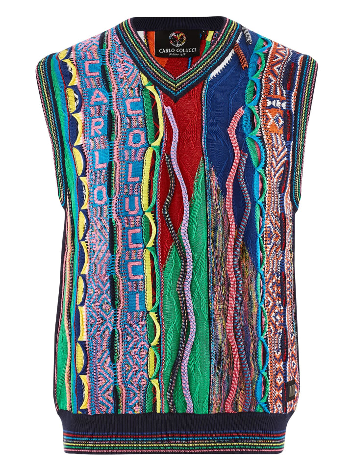 

Жилет-свитер Carlo Colucci, темно-синий