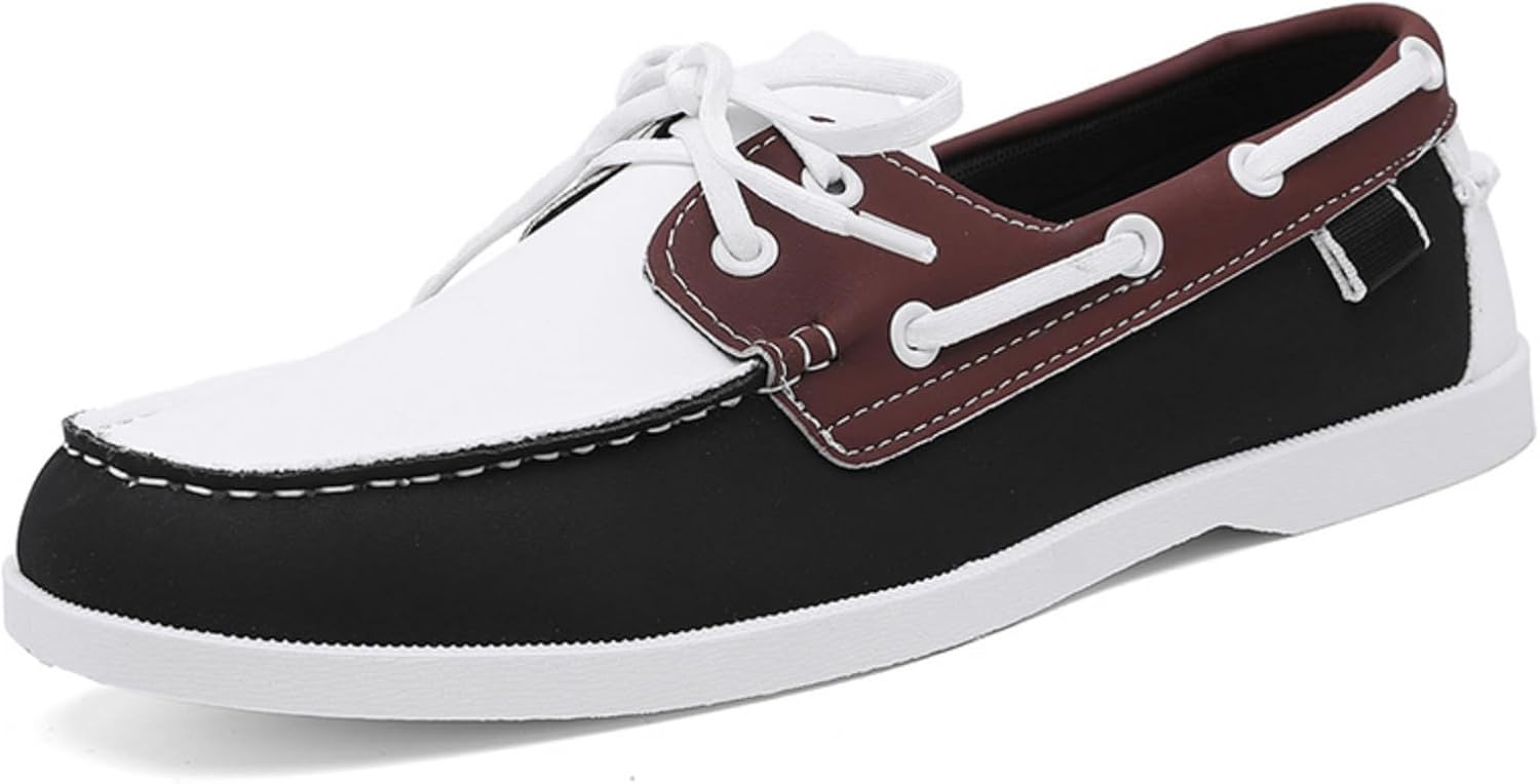 

Мужские повседневные слипоны-лодочки: готовые к работе, с мыском-мокасином для комфортной ежедневной носки Kpdwfms, белый/черный