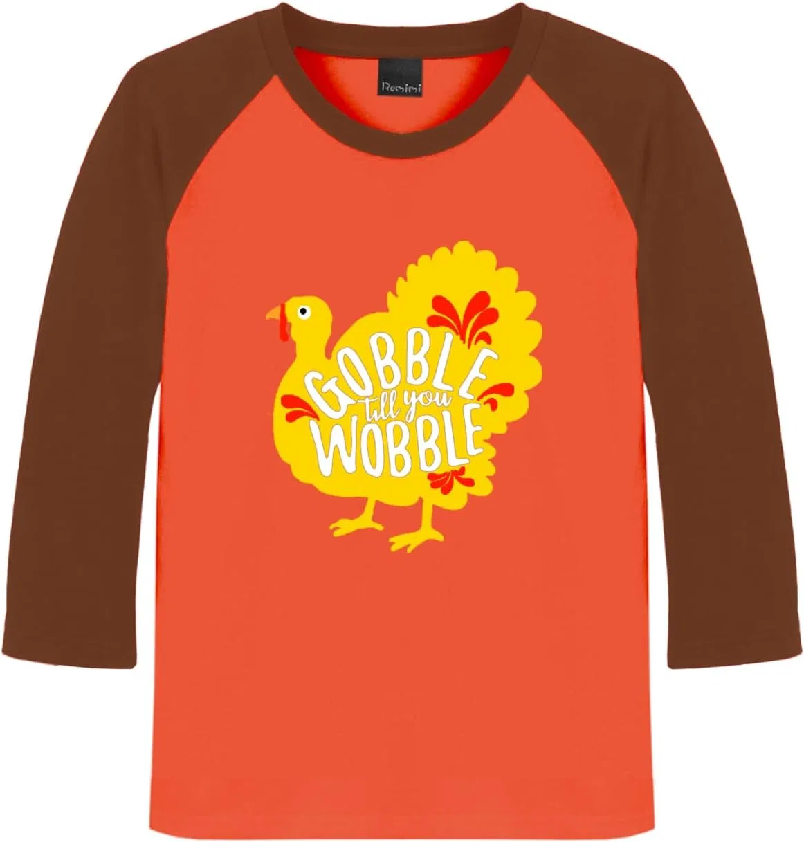 Детская футболка с принтом Remimi, Orange Gobble, 3-14 лет