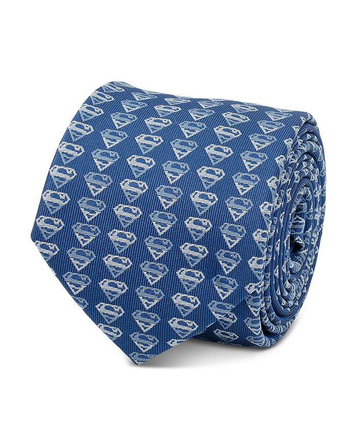 

Шелковый галстук «Щит Супермена» Cufflinks Inc, синий