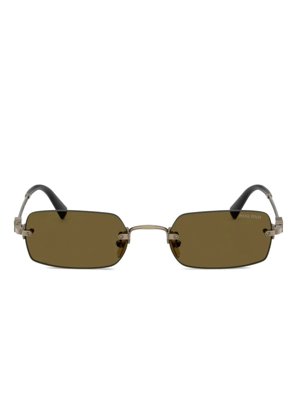 

Солнцезащитные очки в прямоугольной оправе Miu Miu, черный
