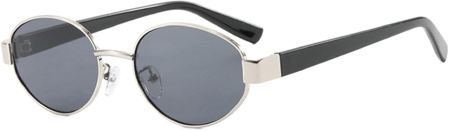 

Круглые солнцезащитные очки для женщин и мужчин в стиле панк, ретро, ​​модные солнцезащитные очки с защитой от УФ-излучения UV400, женский размер 9013 Melrose, Silver Grey