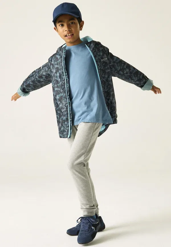 Куртка Regatta Printed lever waterproof shell jacket, синяя