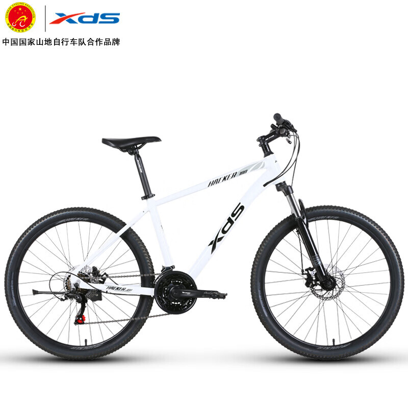 

Горный велосипед XDS Xide Sheng 24 hacker 380 Shimano 21 скорость с двойным дисковым тормозом, белый/черный