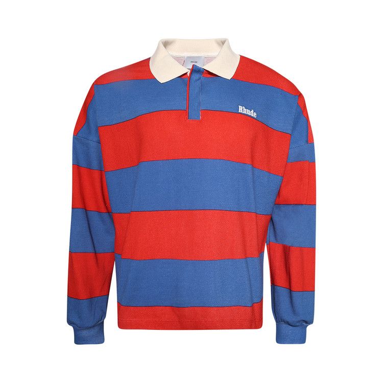 

Поло Rhude Striped Pique Polo, Red/Blue