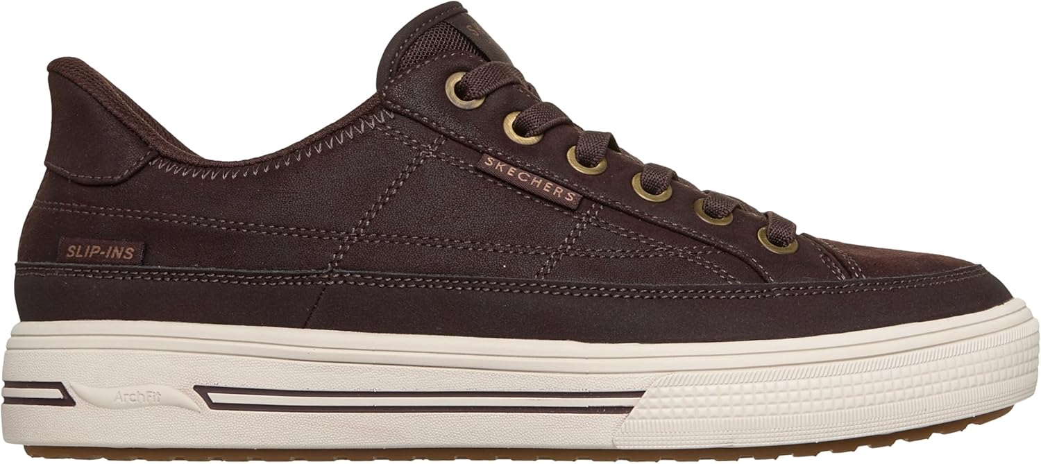 Мужские слипоны Skechers Arch Fit Arcade-Join Ya There без шнурков, шоколадный — фото 4
