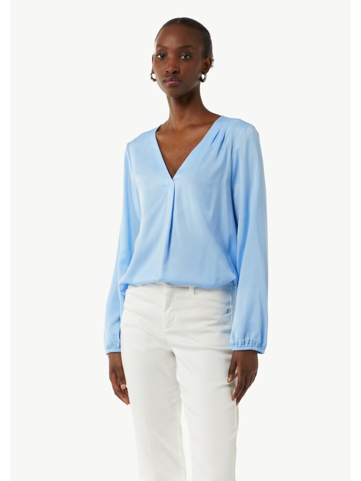 

Блуза comma Bluse langarm, синий