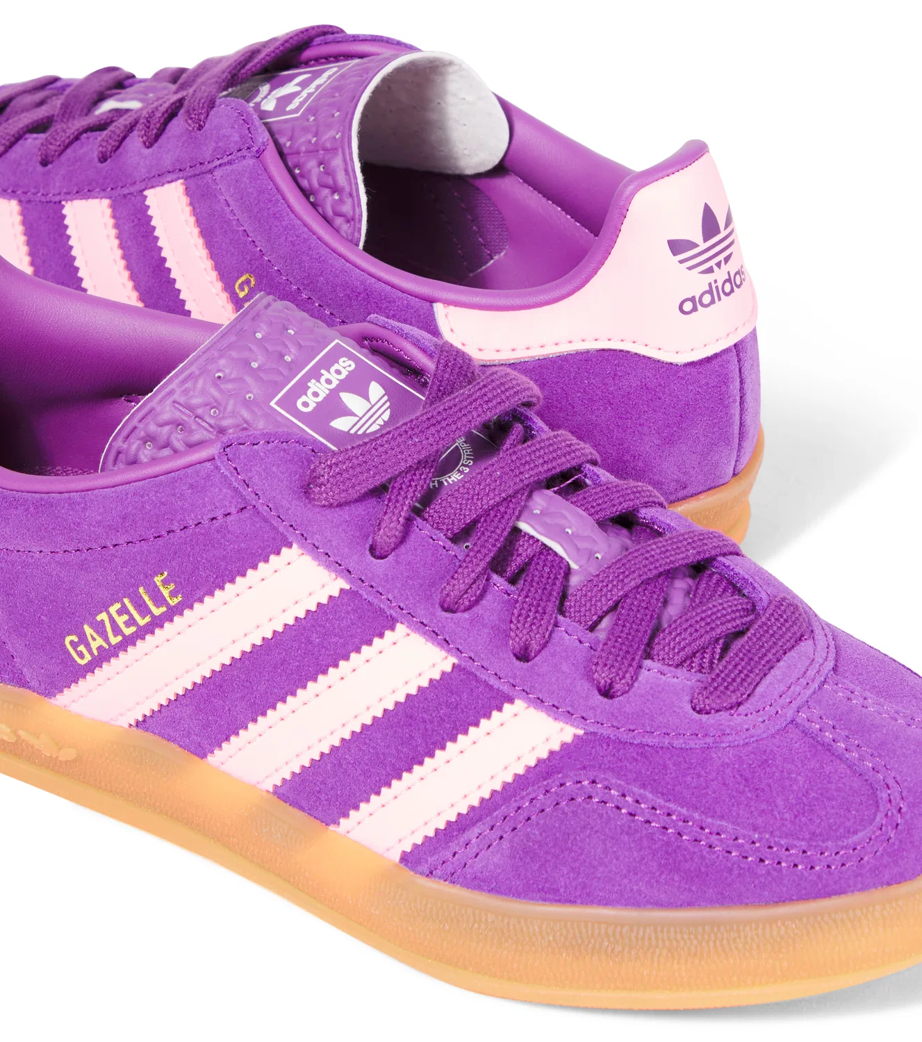 Замшевые кроссовки Gazelle Indoor Adidas Originals Kids, фиолетовый — фото 4