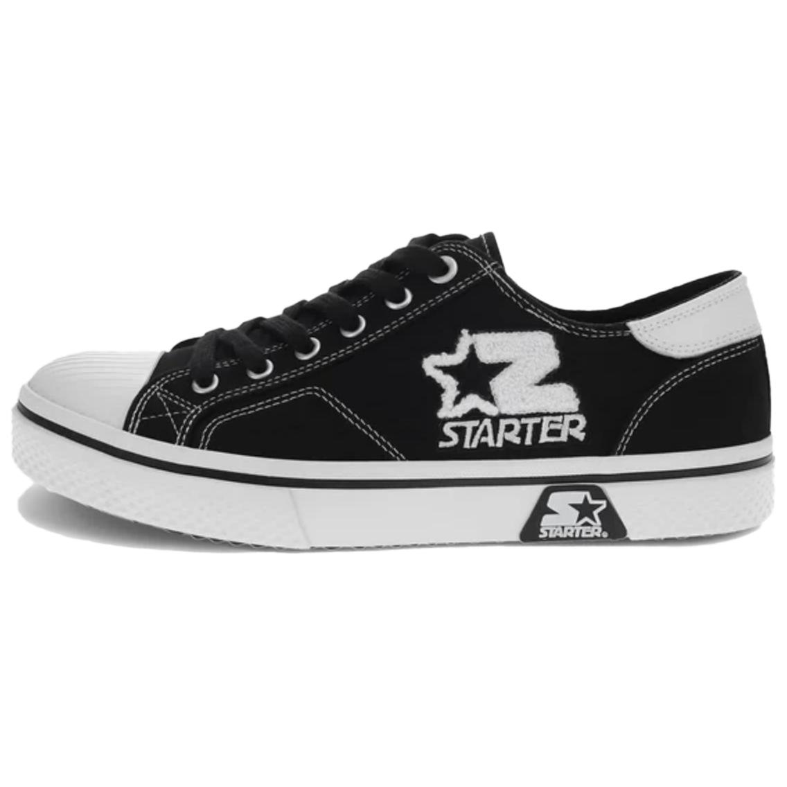 

STARTER Кеды Anti Slip Wear Resistant Low Top Canvas Shoes Men's Black White