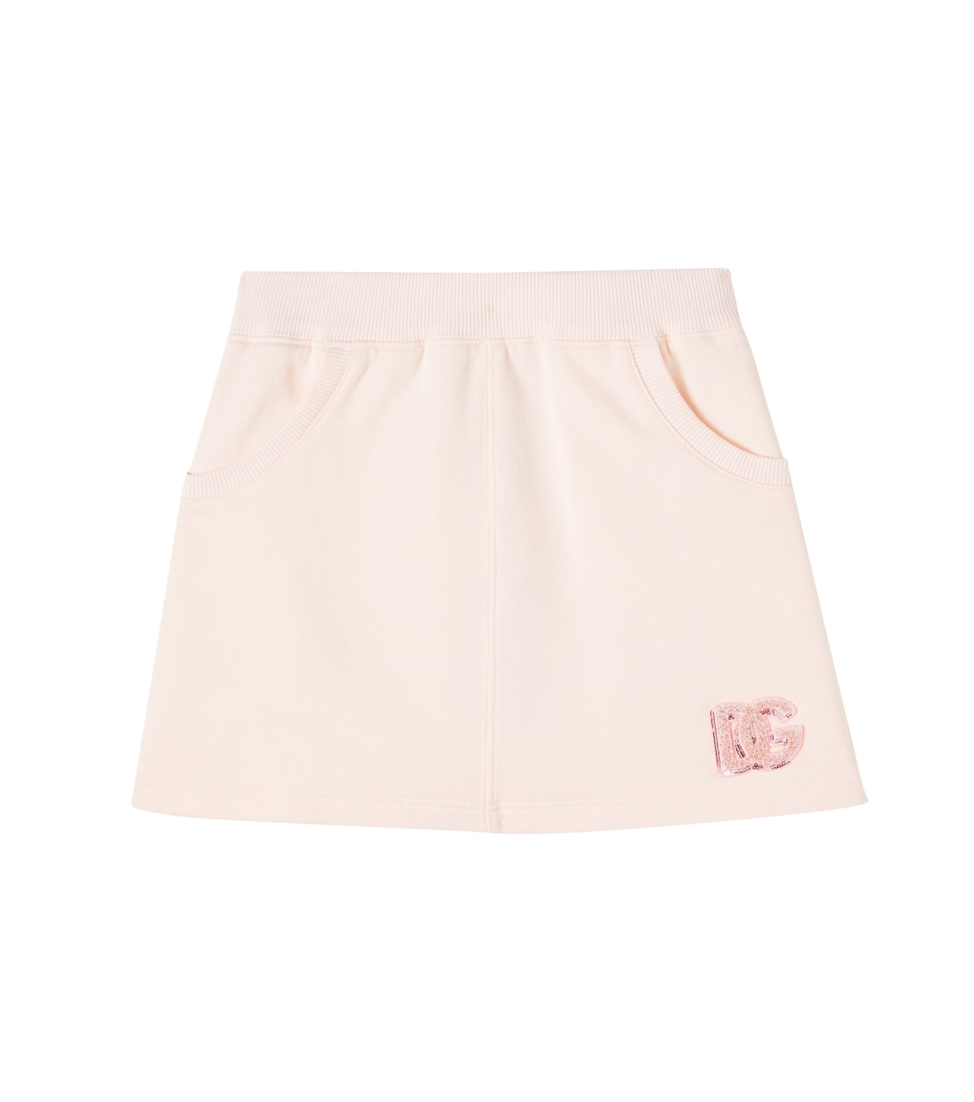 

DG хлопковая юбка с пайетками Dolce&Gabbana Kids, Rosa Pallido