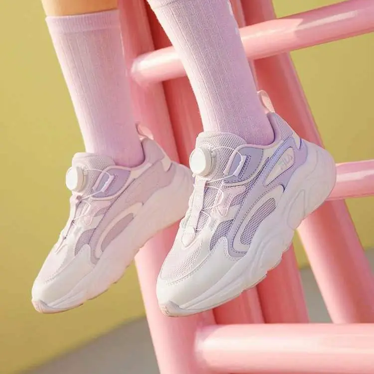 Детская повседневная обувь для детей, кроссовки, кроссовки Fila Kids, розовый/белый — фото 3