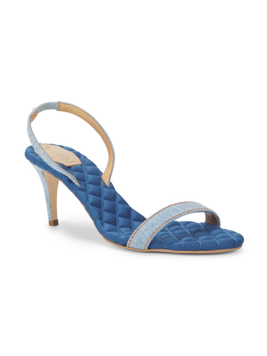 Босоножки Claudia 75MM из денима с открытой пяткой Aera, цвет Denim — фото 2