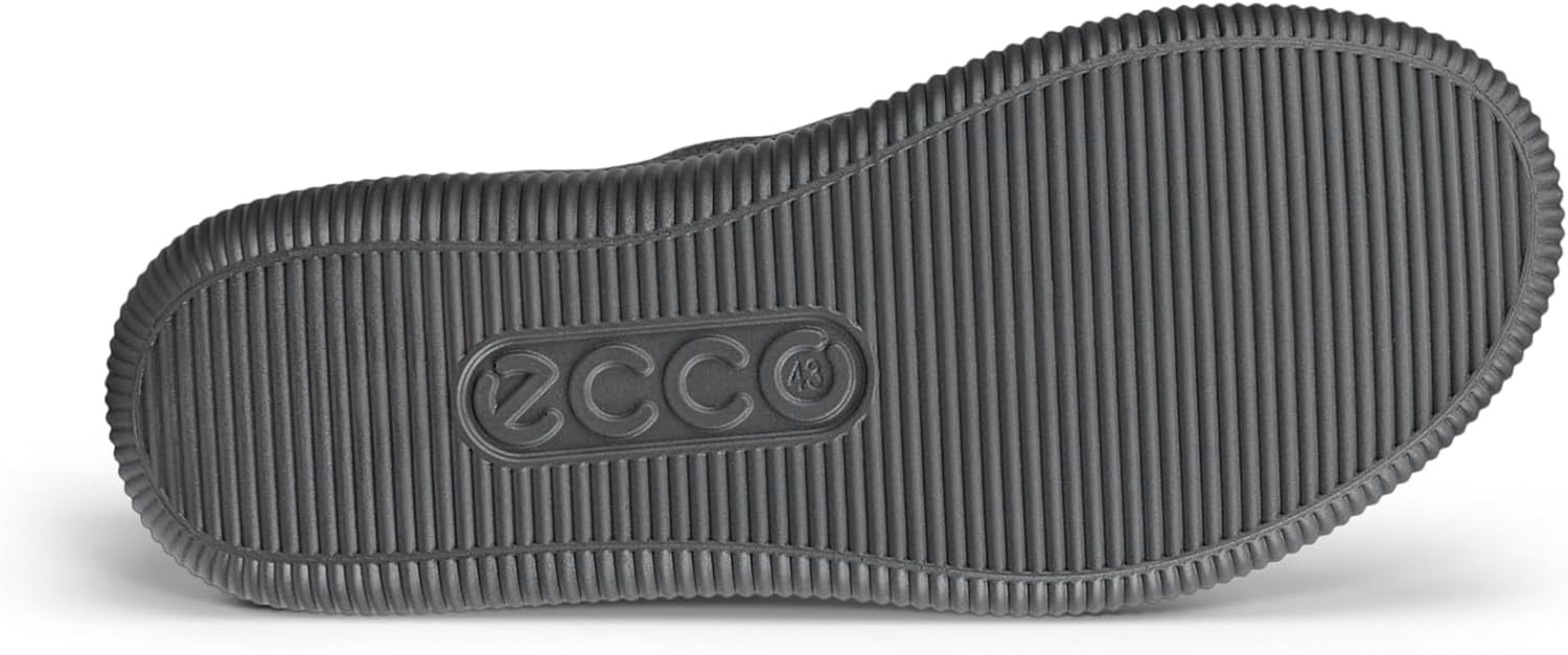 Мужские низкие кожаные водонепроницаемые кроссовки ECCO Soft Zero, Magnet/Magnet — фото 4