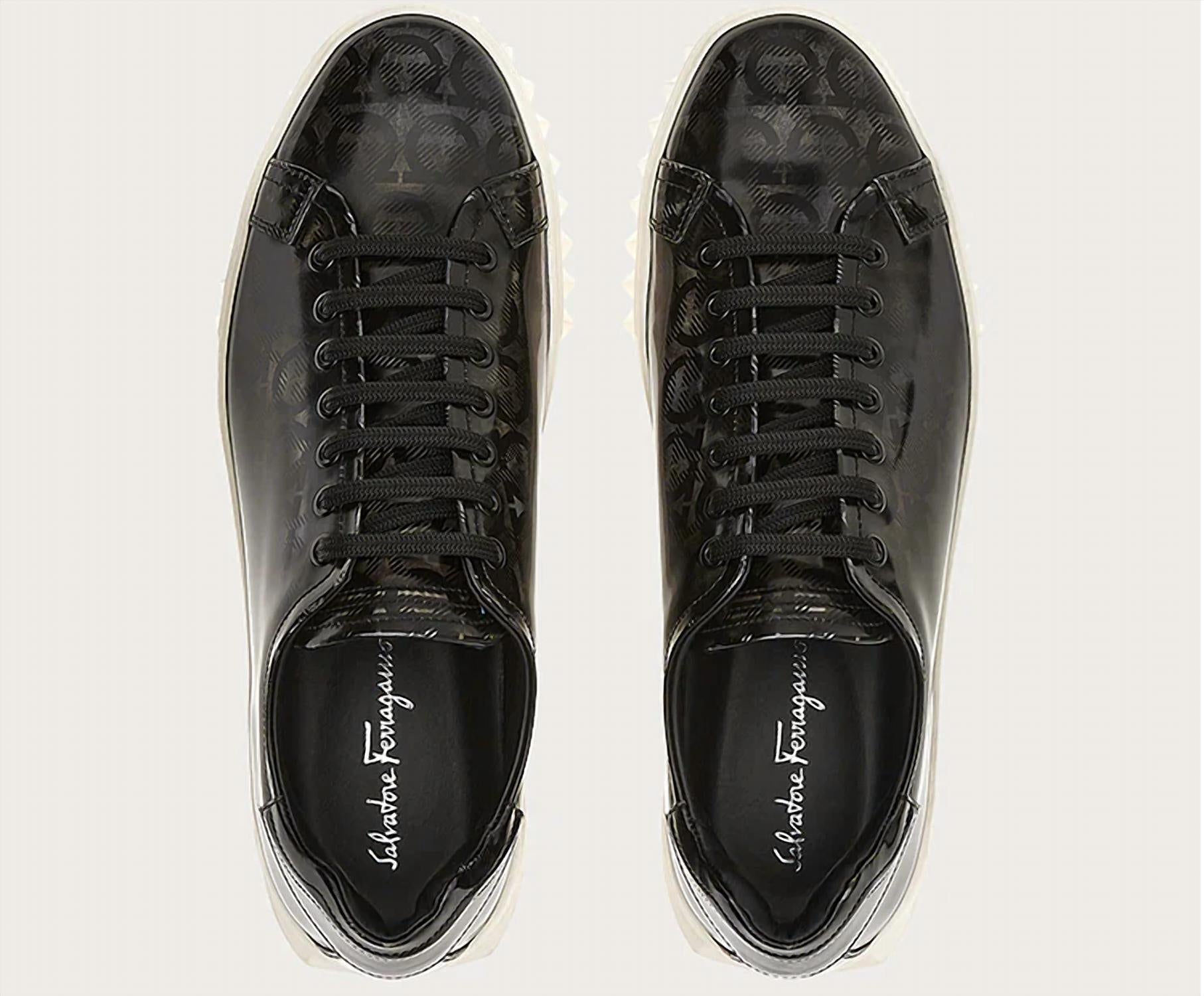 Мужские низкие кроссовки Gancini цвета «носорог» Salvatore Ferragamo, Rhinoceros Grey — фото 3