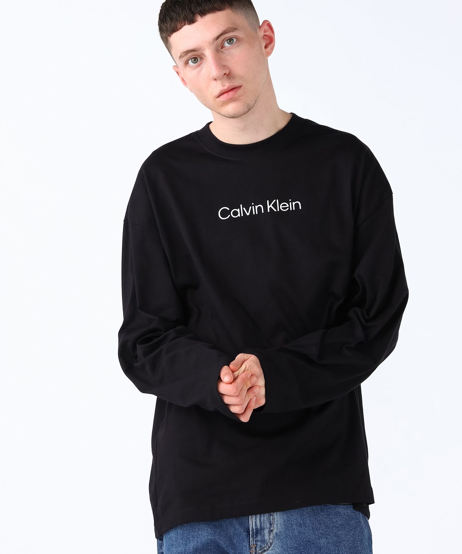 Футболка с длинным рукавом свободного кроя Calvin Klein Calvin Klein J, Black Beauty — фото 3