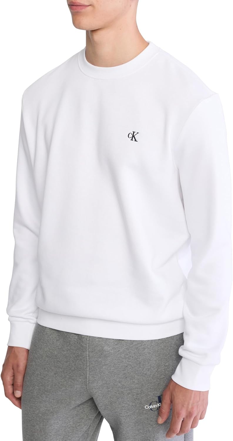 Мужской мягкий свитер для гольфа Calvin Klein Tour с круглым вырезом, Brilliant White — фото 3
