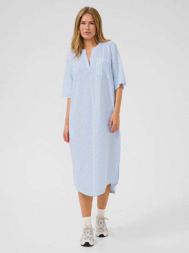 

Платье-кафтан Sara в полоску KAFFE, Mid Blue