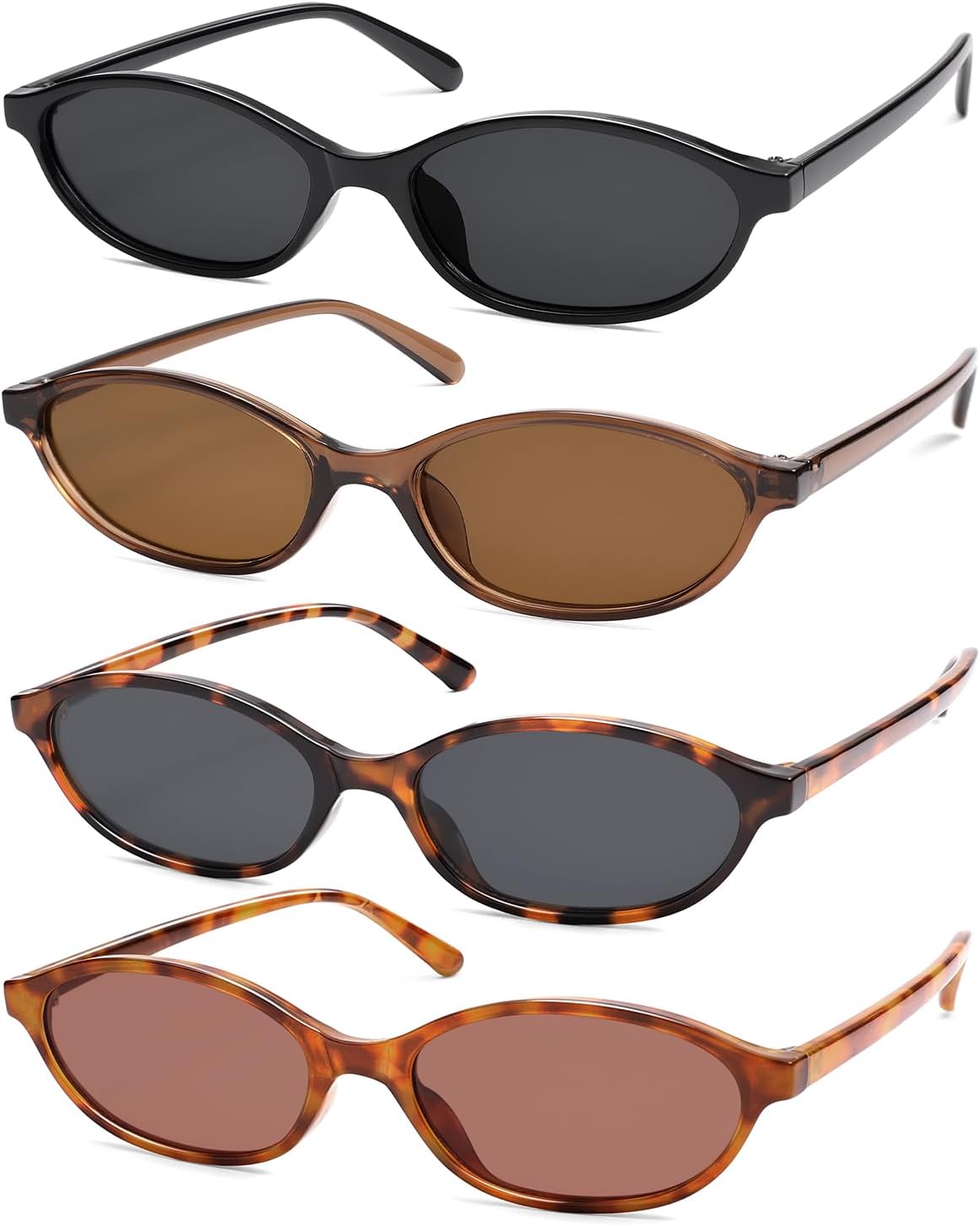 

Ретро-солнцезащитные очки «кошачий глаз» овальной формы для женщин, модные узкие солнцезащитные очки в стиле Y2k, дизайнерские солнцезащитные очки AR82253 HERJOUR, D01 Black+clear Brown+tortoise/Grey+yellow Tortoise/Brown