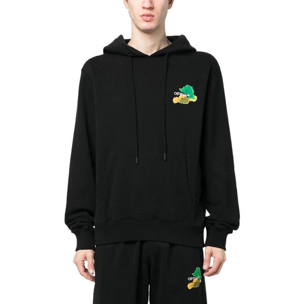 Толстовка brush arrows slim skate hoodie 'black multi-color' Off-White, черный — фото 2