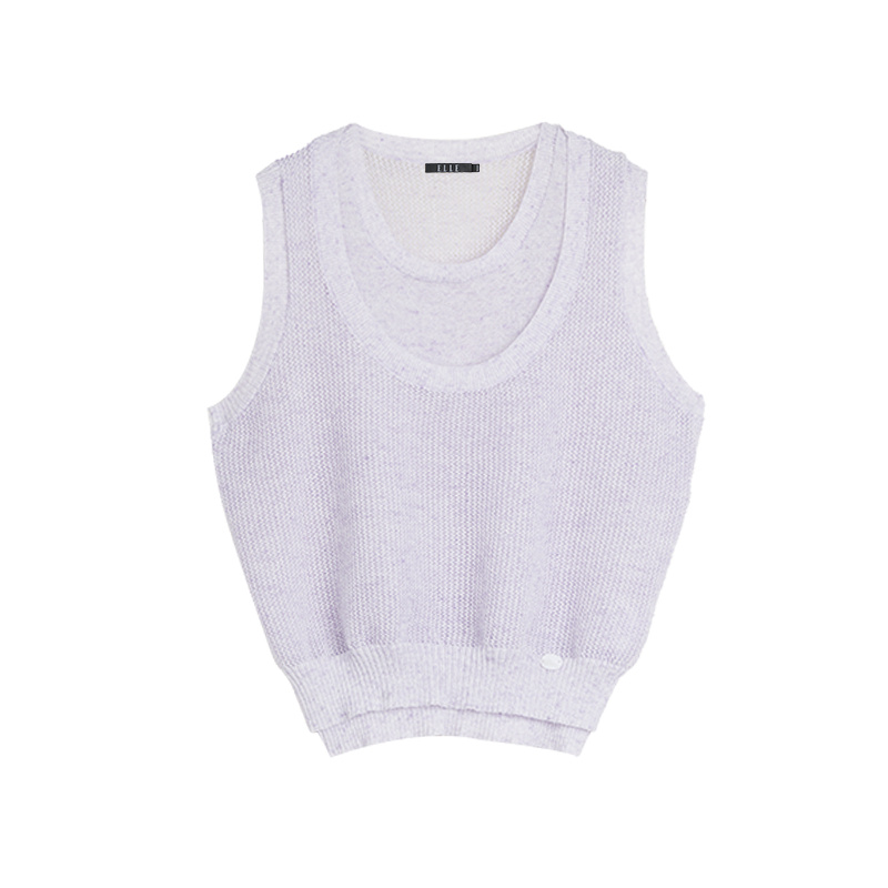 

Трикотажный свитер с круглым вырезом для женщин Moderate Others ELLE, светло-фиолетовый