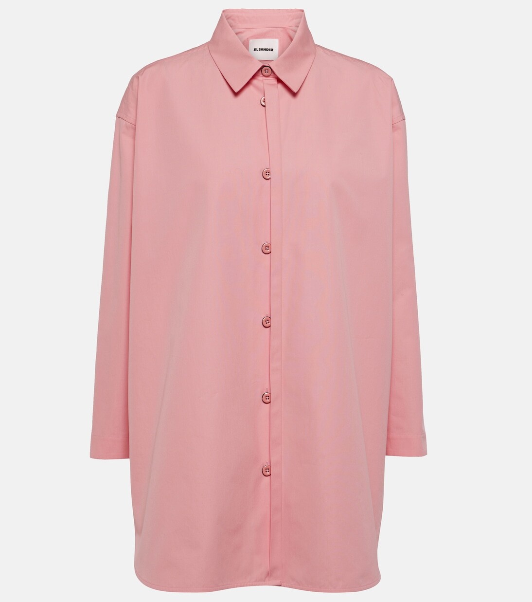 

Рубашка из хлопкового поплина Jil Sander, розовый