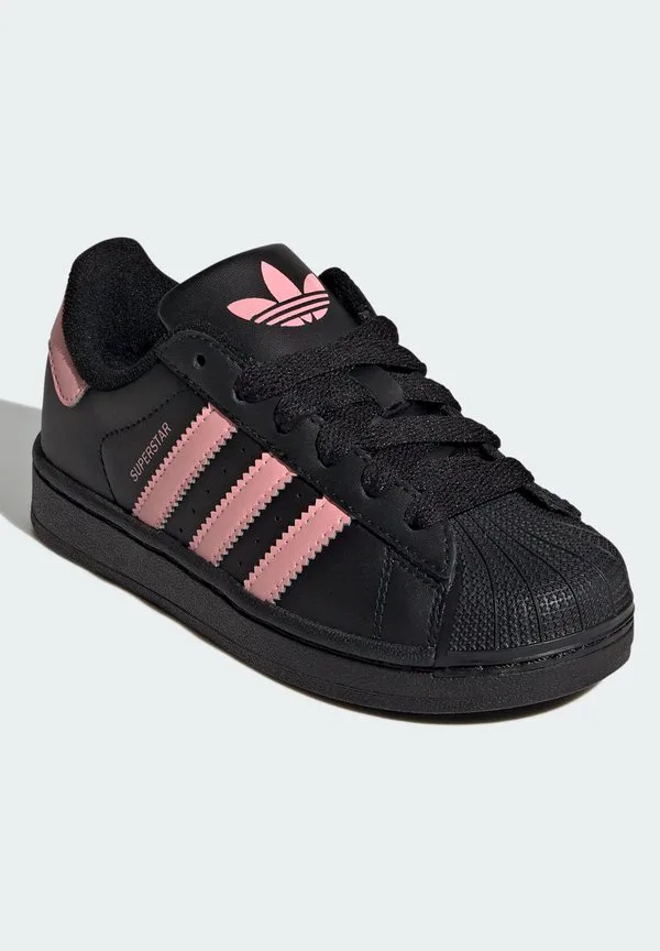 Кроссовки superstar ii унисекс Adidas Originals, Core Black Glow Pink Core Black — фото 2