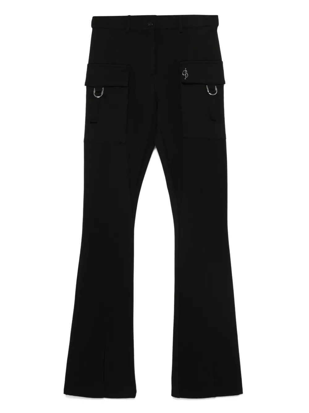 

Расклешенные брюки Miss Blumarine kid, черный