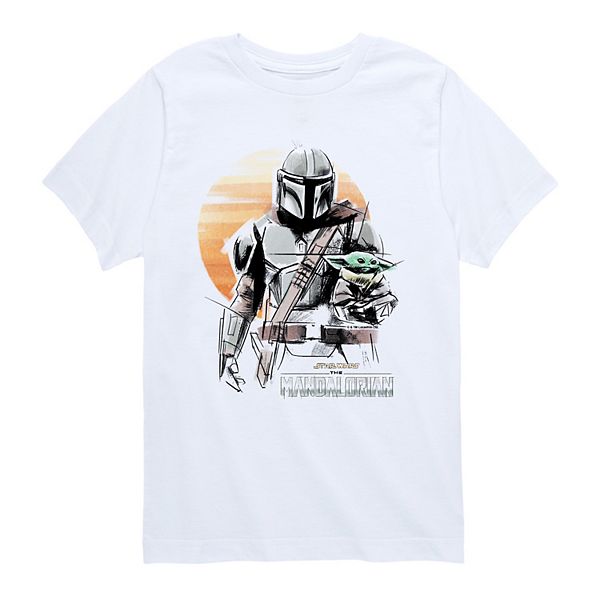 

Футболка с принтом The Mandalorian для мальчиков 8-20 Star Wars, White