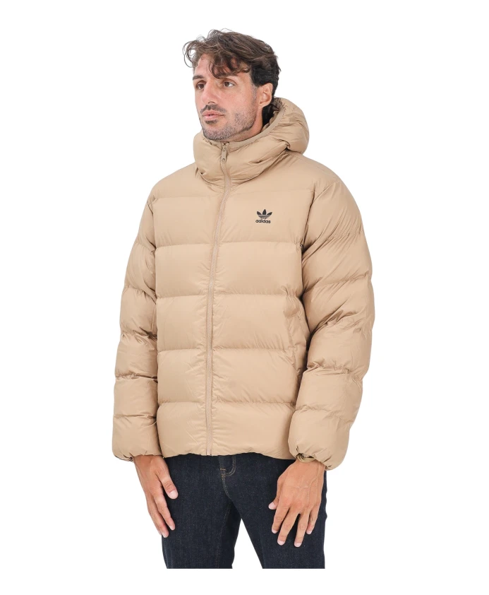 

Бежевая мужская пуховая куртка с капюшоном Adidas Originals, бежевый